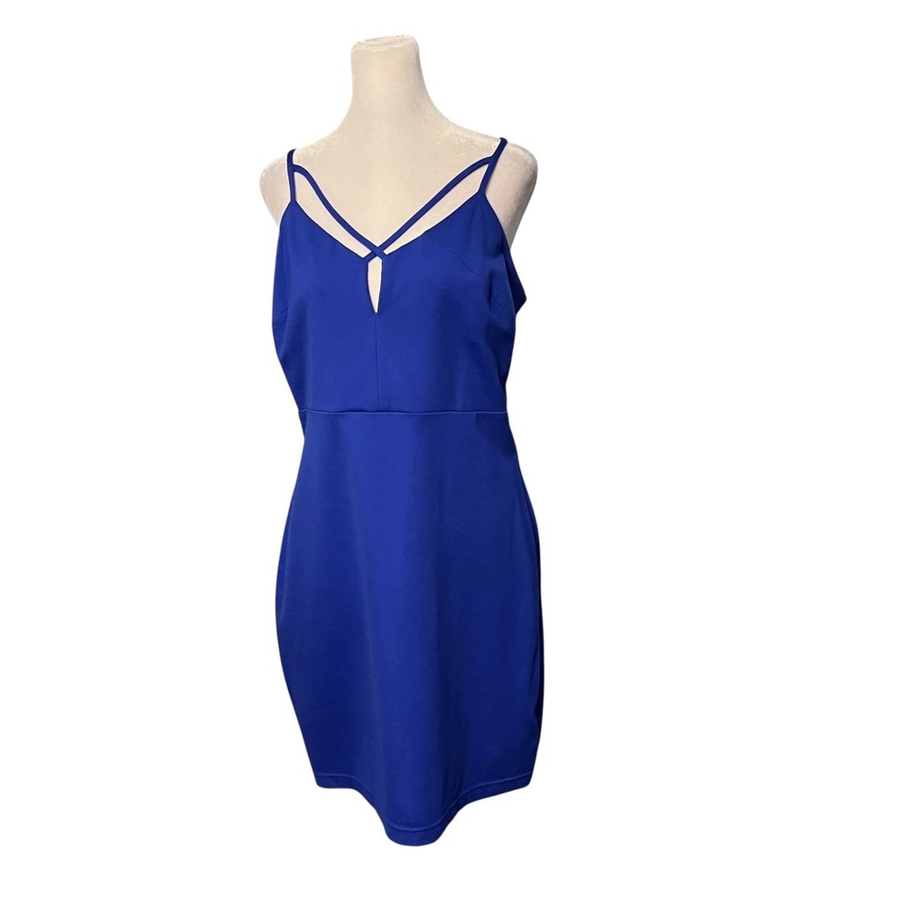 Guess Royal Blue Strappy Bodycon Dress Size XL NWT - Picture 5 of 8